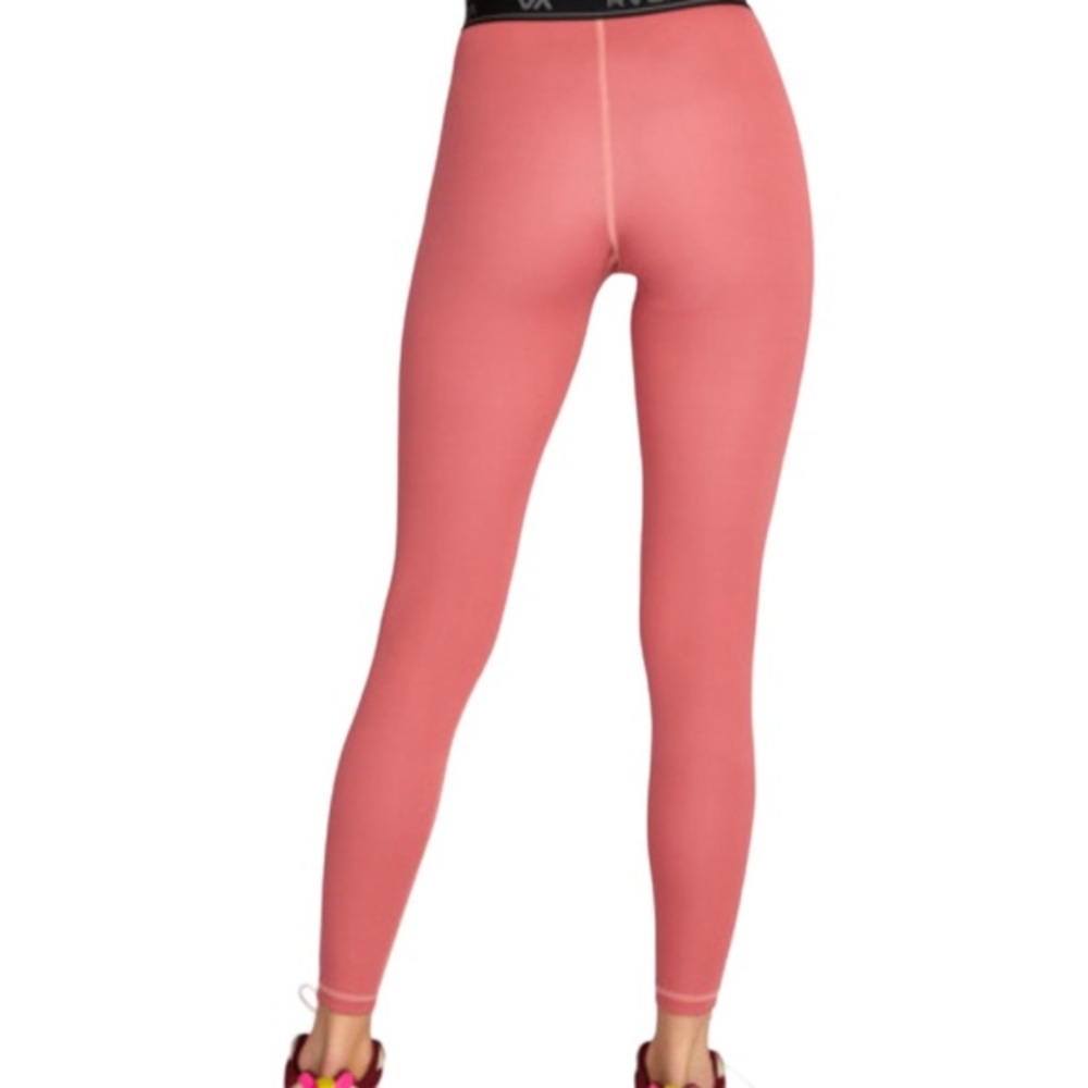 RVCA Active Leggings Womens Size Medium‎ Pink Sport Activewear Polyester Stretch - Picture 3 of 12